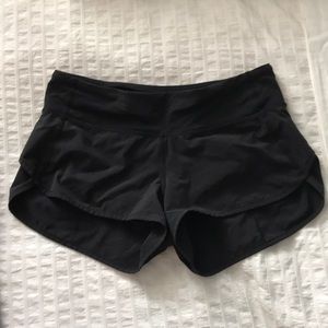 Black Lulu Lemon Running Shorts